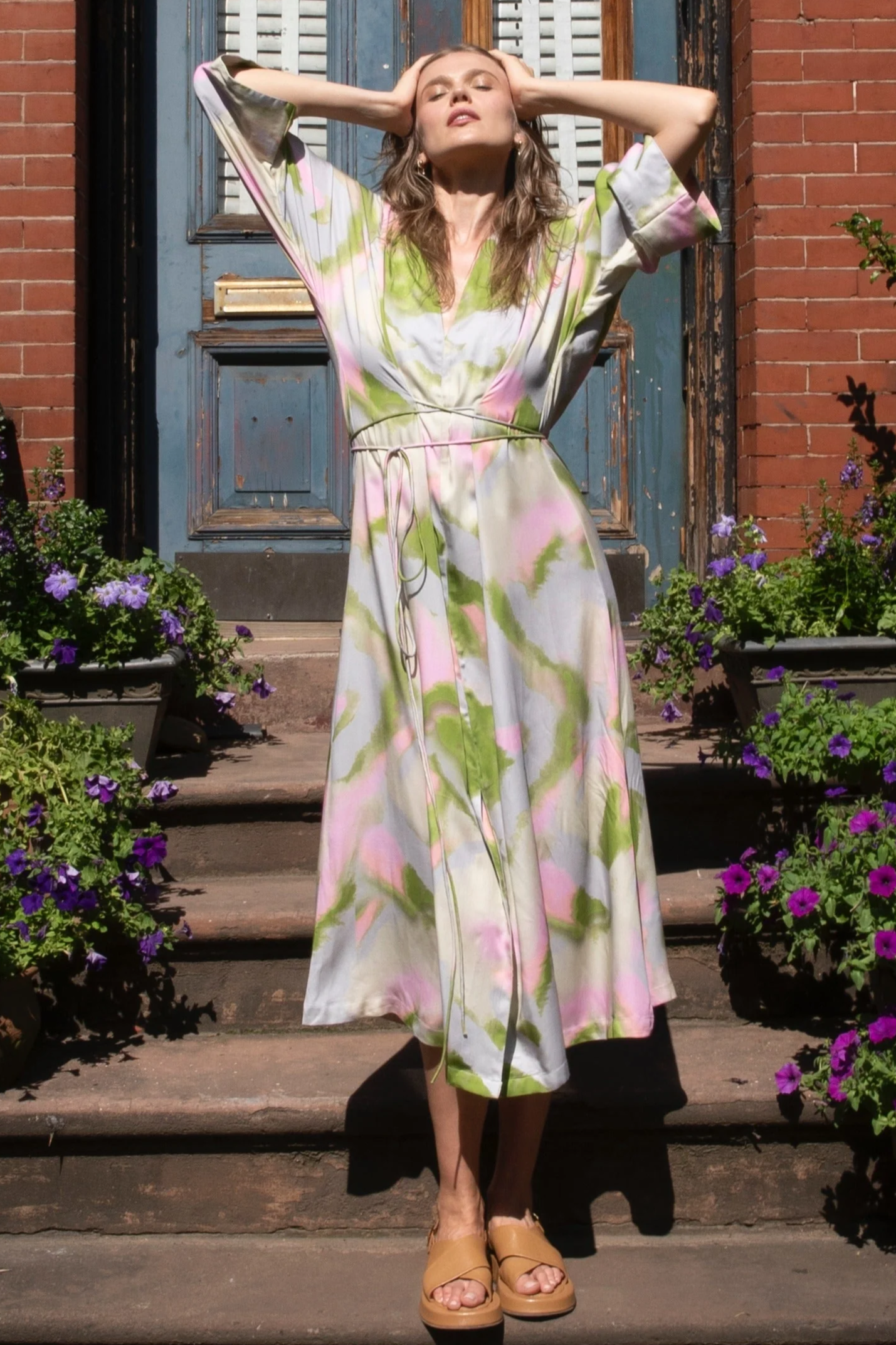 Neu Nomads Damen vegan Kleid Carmen Dreamy Print