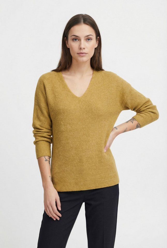 ONLY V-Ausschnitt-Pullover ONLCAMILLA V-NECK L/S PULLOVER KNT NOOS Materialmix, regular fit