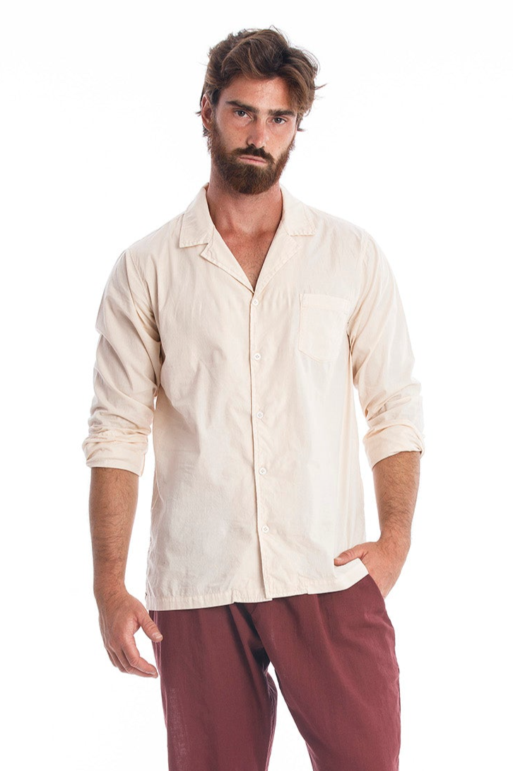 RAVENS VIEW IBIZA Herren vegan Hemd Daniele Sand