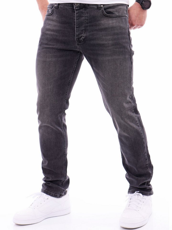 Reslad Stretch-Jeans Reslad Jeans Herren Regular Fit Hose Jeanshose RS-2125 5-Pocket Straight-fit Herren Hose