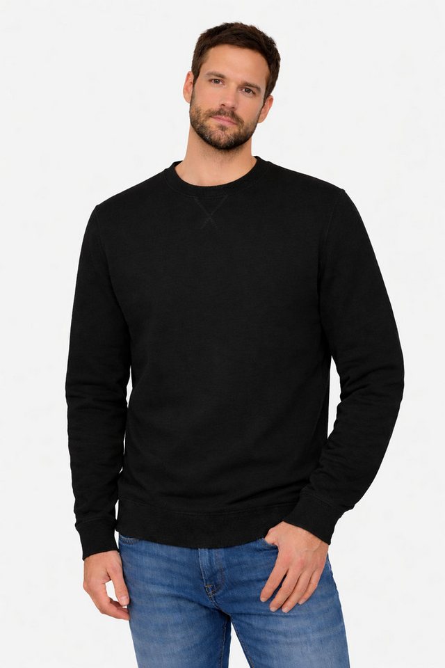 Smith & Solo Sweatshirt Herren, Pullover Baumwolle Loose Fit, Langarm, unifarben