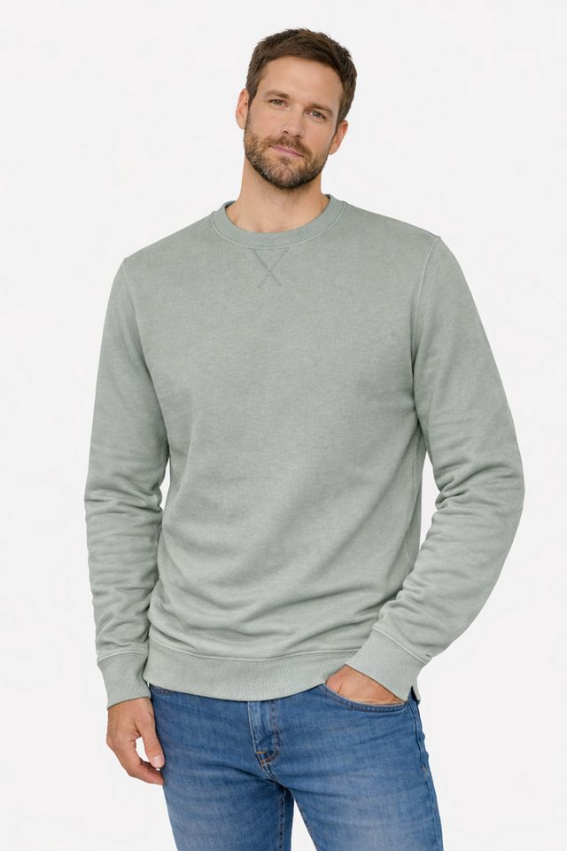 Smith & Solo Sweatshirt Herren, Pullover Baumwolle Loose Fit, Langarm, unifarben