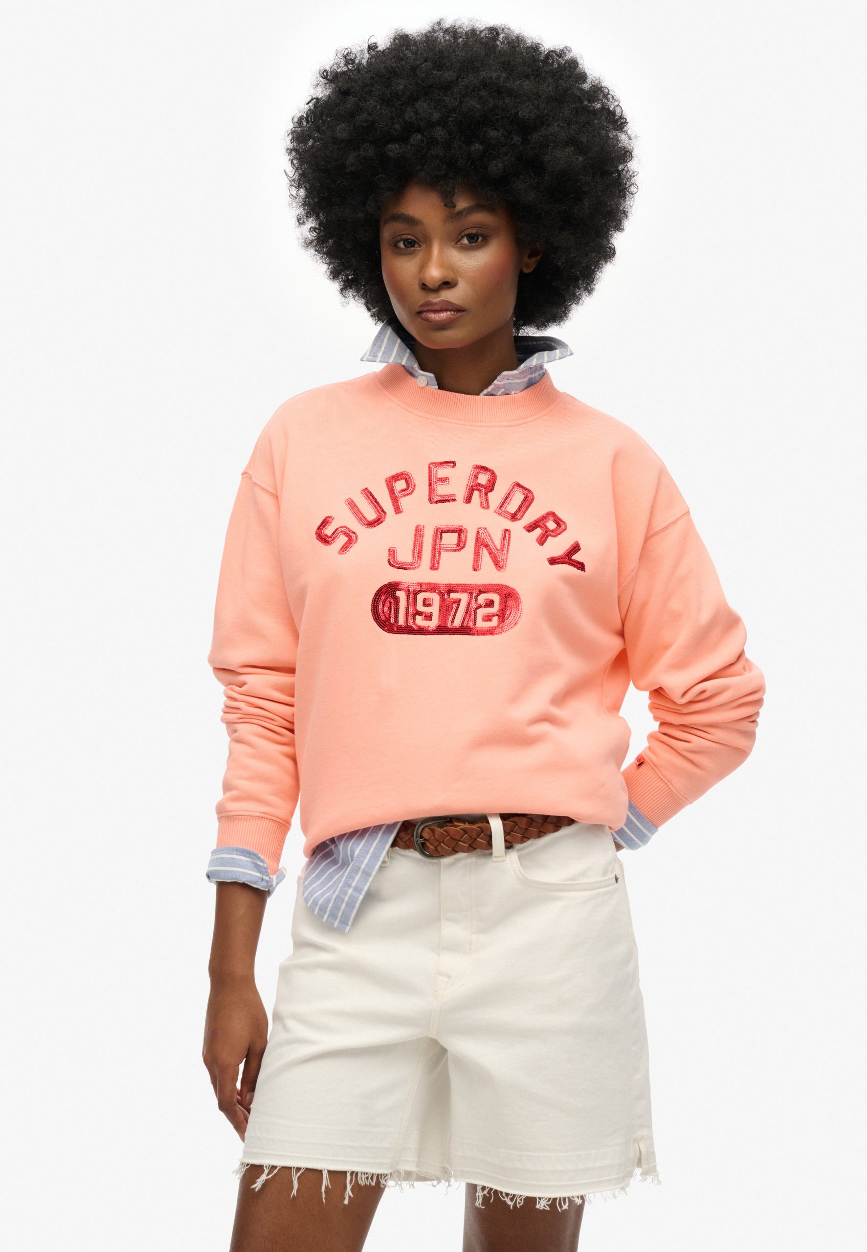 Superdry Sweatshirt "EMBELLISHED VARSITY LOOSE CREW"