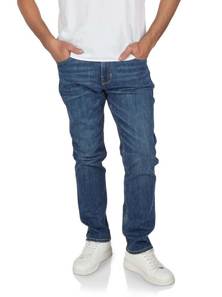 TOM TAILOR Straight-Jeans Herren Jeanshose Josch Regular Fit Denim Hose mit Stretch