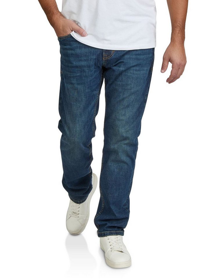 TOM TAILOR Straight-Jeans Herren Jeanshose Marvin Regular Fit Denim Hose mit Stretch