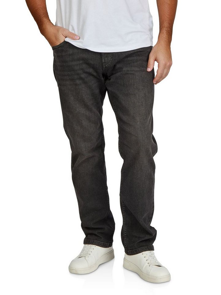 TOM TAILOR Straight-Jeans Herren Jeanshose Marvin Regular Fit Denim Hose mit Stretch