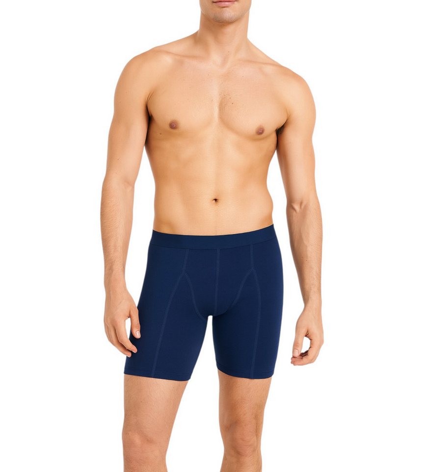 Tutku Elit Langer Boxer 3er-5er Pack Herren Boxershorts langes Bein - Schwarz, Weiß, Navy Blau (3-St) Langes Bein-Design - Elastische Taille