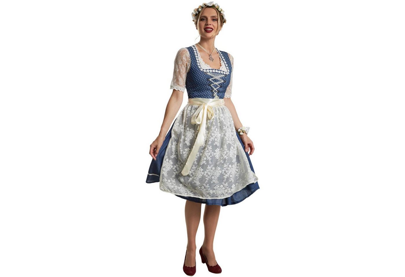 dressforfun Dirndl Frauenkostüm Midi-Dirndl Kleinwalsertal Modell 2