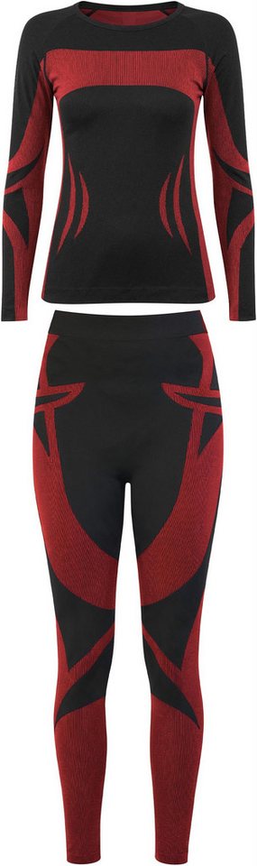 normani Sportanzug Damen Sport-Funktionsunterwäsche Set Hemd + Hose, Skiunterhemd für Damen und Herren