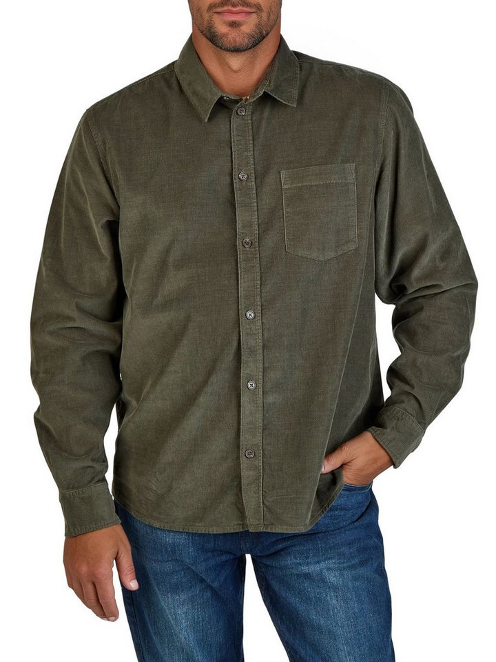riverso Langarmhemd Herren Cordhemd RIVMorten Regular Fit (1-tlg)